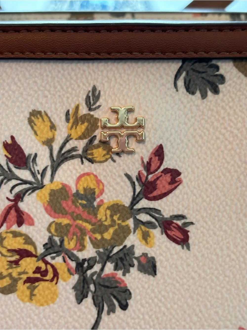 Authentic Rare Tory Burch Kerrington Small Rose Floral Tote Bag– EUC